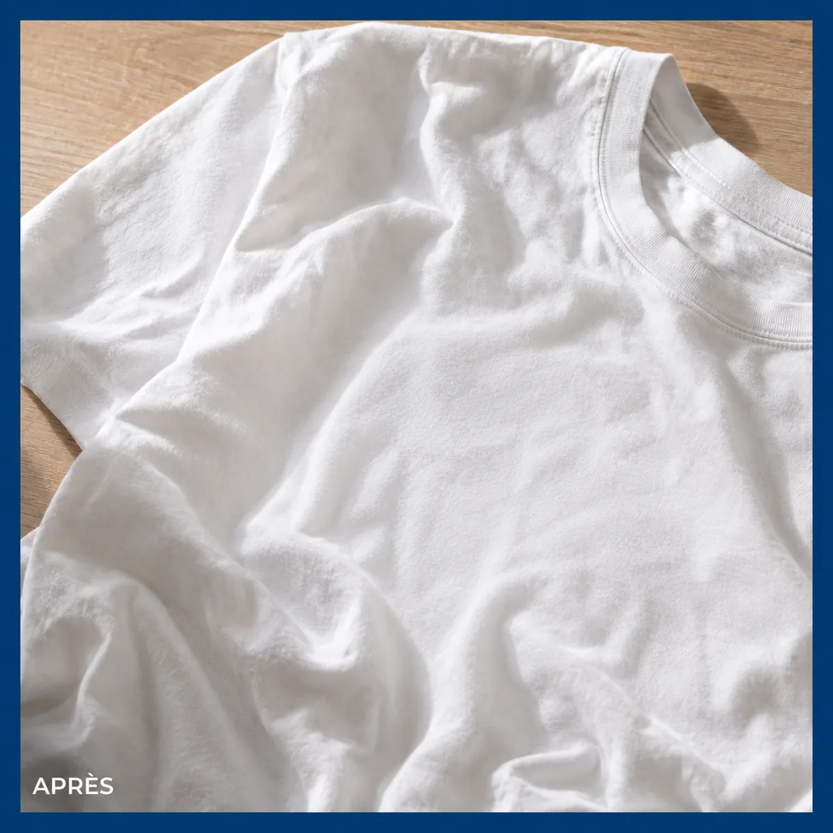 Le même tee-shirt après traitement, sans tache